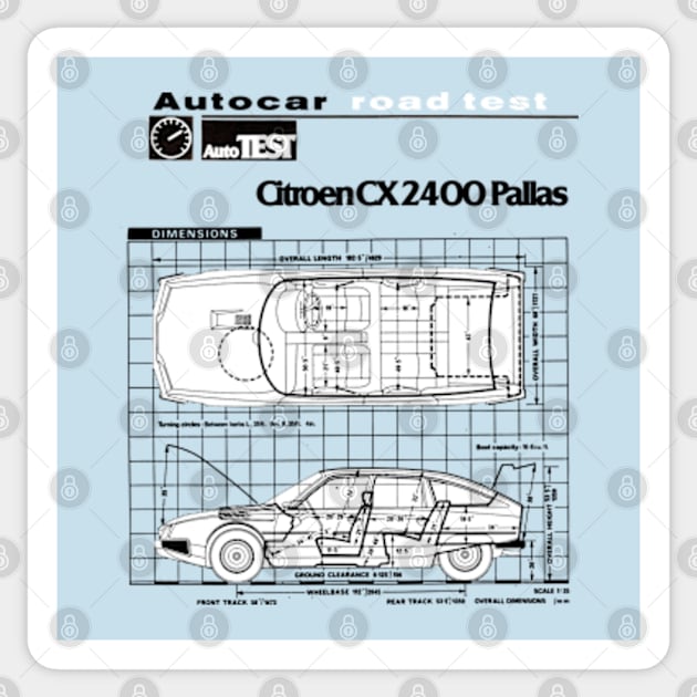 CX PALLAS - road test data Sticker by Throwback Motors